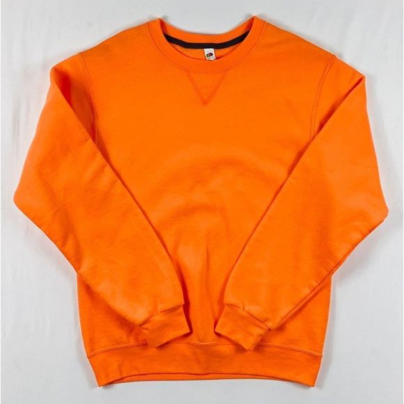 Froot
of the Loom Orange Crew Neck Pullover Sweater Men’s Sz Small - Picture 1 of 2